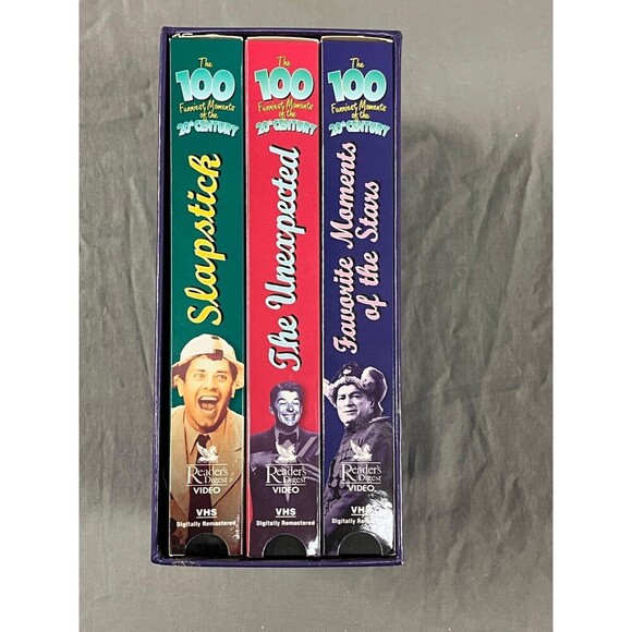 Readers Digest The 100 Funniest Moments Of The 20th Century VHS Box Set New - Picture 2 of 5